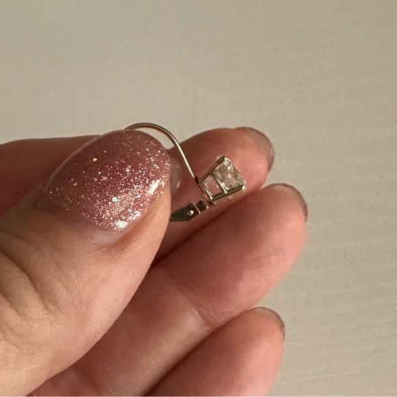 Beautiful 14KW 1.04 Carats Gold Round Brilliant Diamond Single Earring w/Cert! - Picture 5 of 5